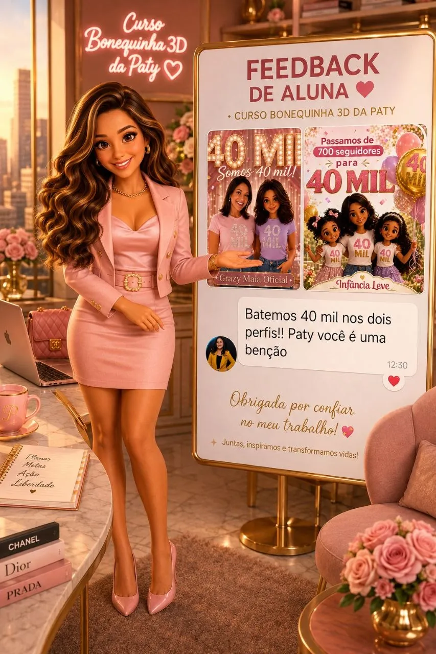 Aluna que passou de 700 seguidores para 40 mil nos dois perfis: 'Paty você é uma bênção'